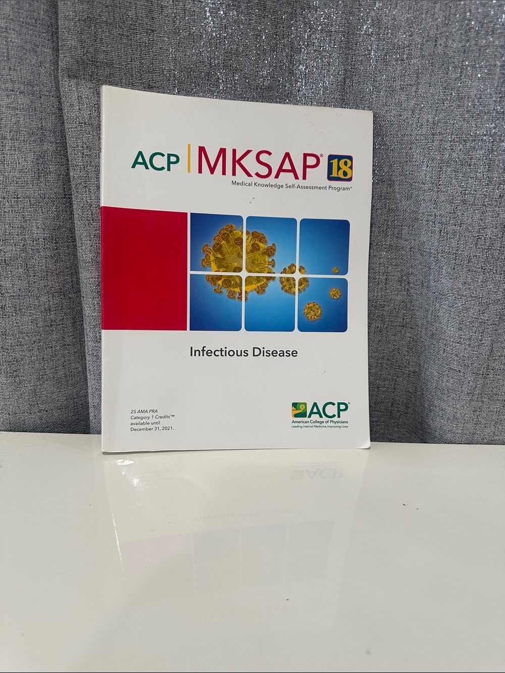 ACP MKSAP 18 Infectious Disease Review Book - White with Blue & Red Accents